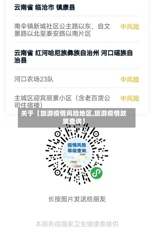 关于【旅游疫情风险地区,旅游疫情政策查询】
