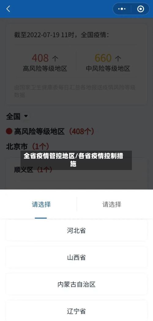 全省疫情管控地区/各省疫情控制措施-第1张图片
