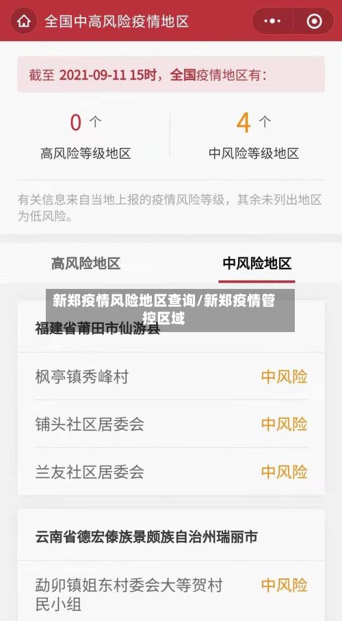 新郑疫情风险地区查询/新郑疫情管控区域-第1张图片