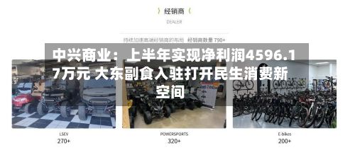 中兴商业:上半年实现净利润4596.17万元 大东副食入驻打开民生消费新空间-第3张图片