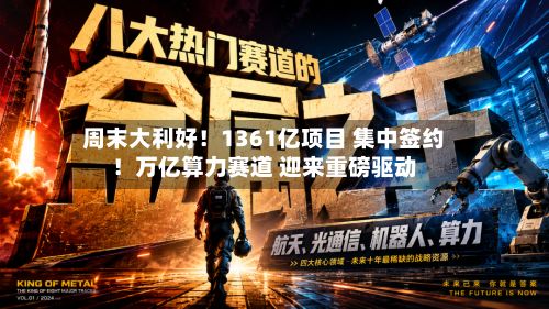 周末大利好！1361亿项目 集中签约！万亿算力赛道 迎来重磅驱动