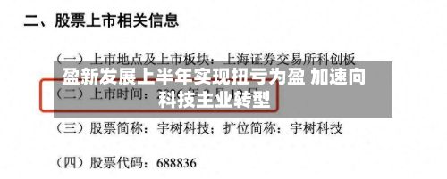 盈新发展上半年实现扭亏为盈 加速向科技主业转型