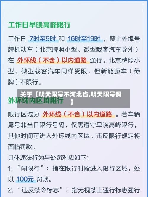 关于【明天限号不河北省,明天限号码】